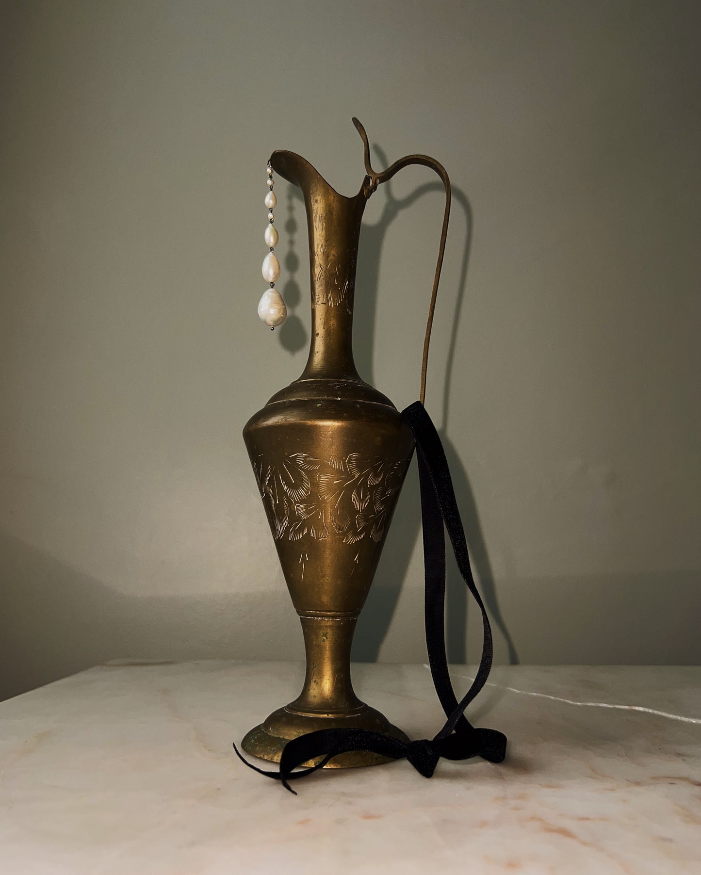 Empty Pitcher III // Brass // House Ornament