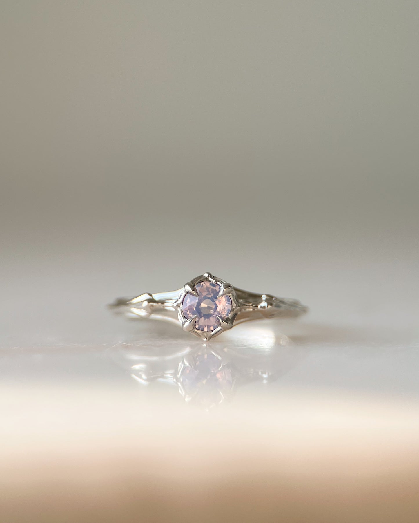 Rose Water // One Of A Kind // 14kw // 0.48ct Sapphire