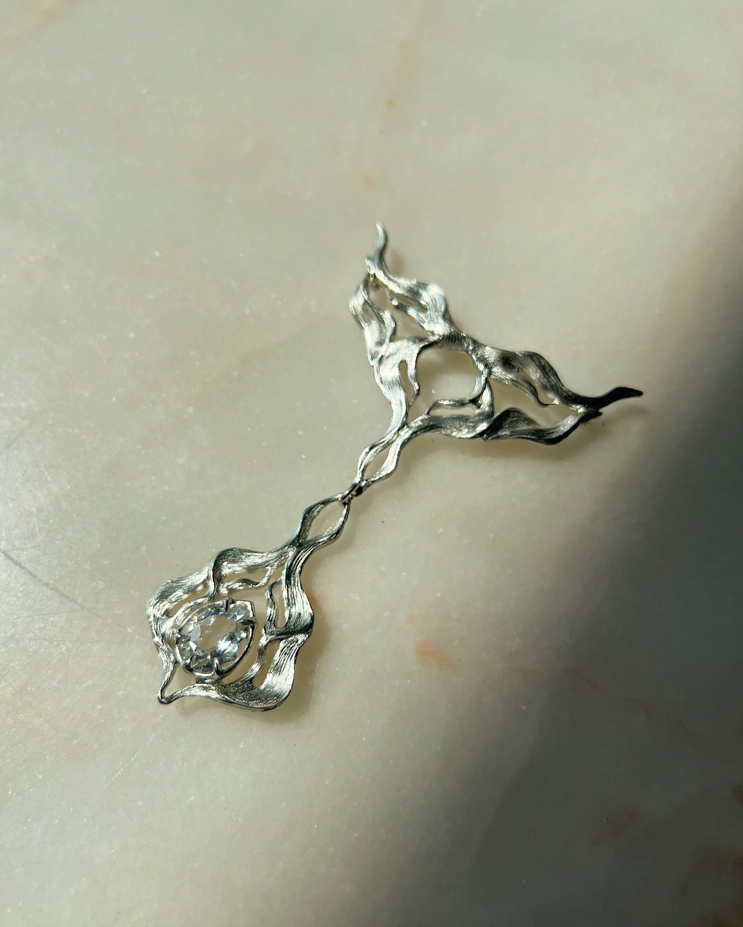 Joan Wept! Pt II // One of a Kind White Topaz // Brooch