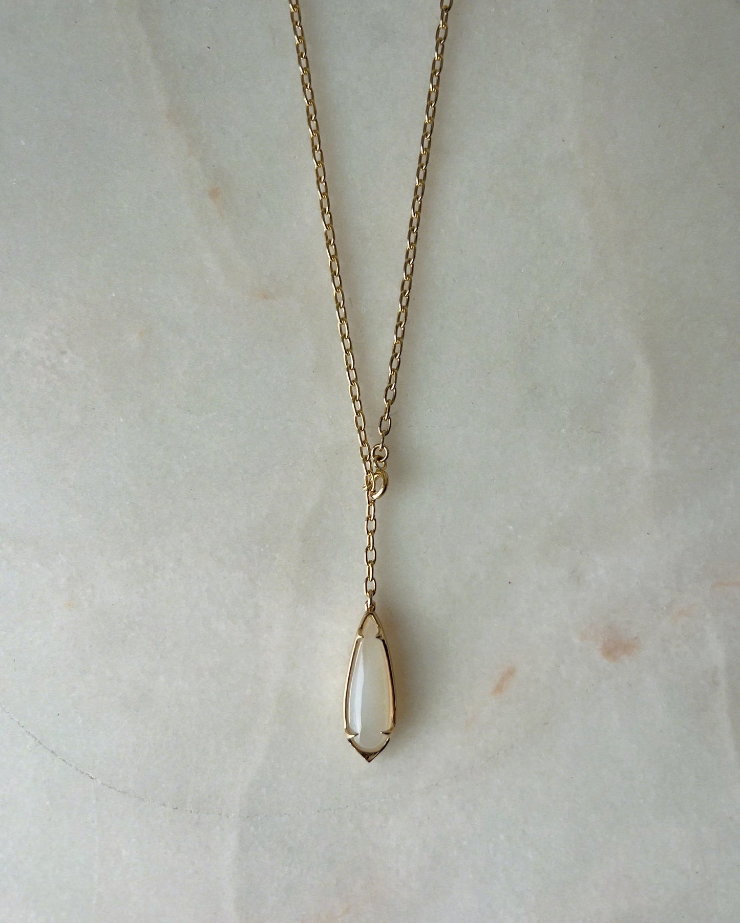 Pendulum // 14K Gold // Gemstone Necklace