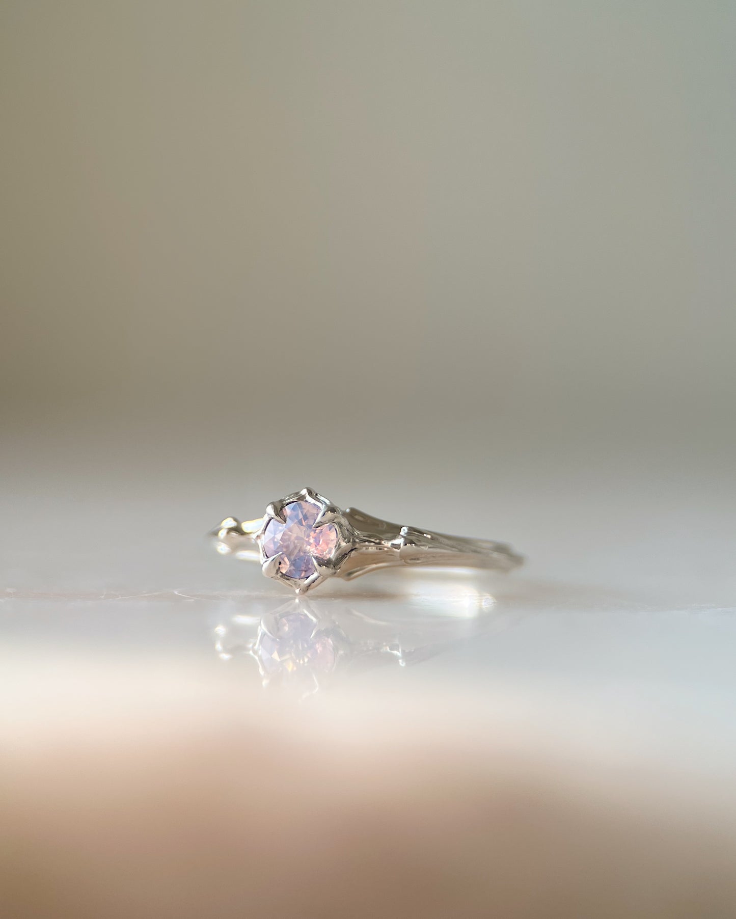 Rose Water // One Of A Kind // 14kw // 0.48ct Sapphire