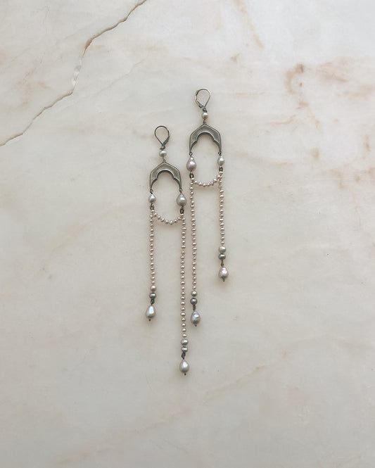 The Splitting Of A Cell Pt II //  Fresh Water Pearl One Of A Kind // Earrings
