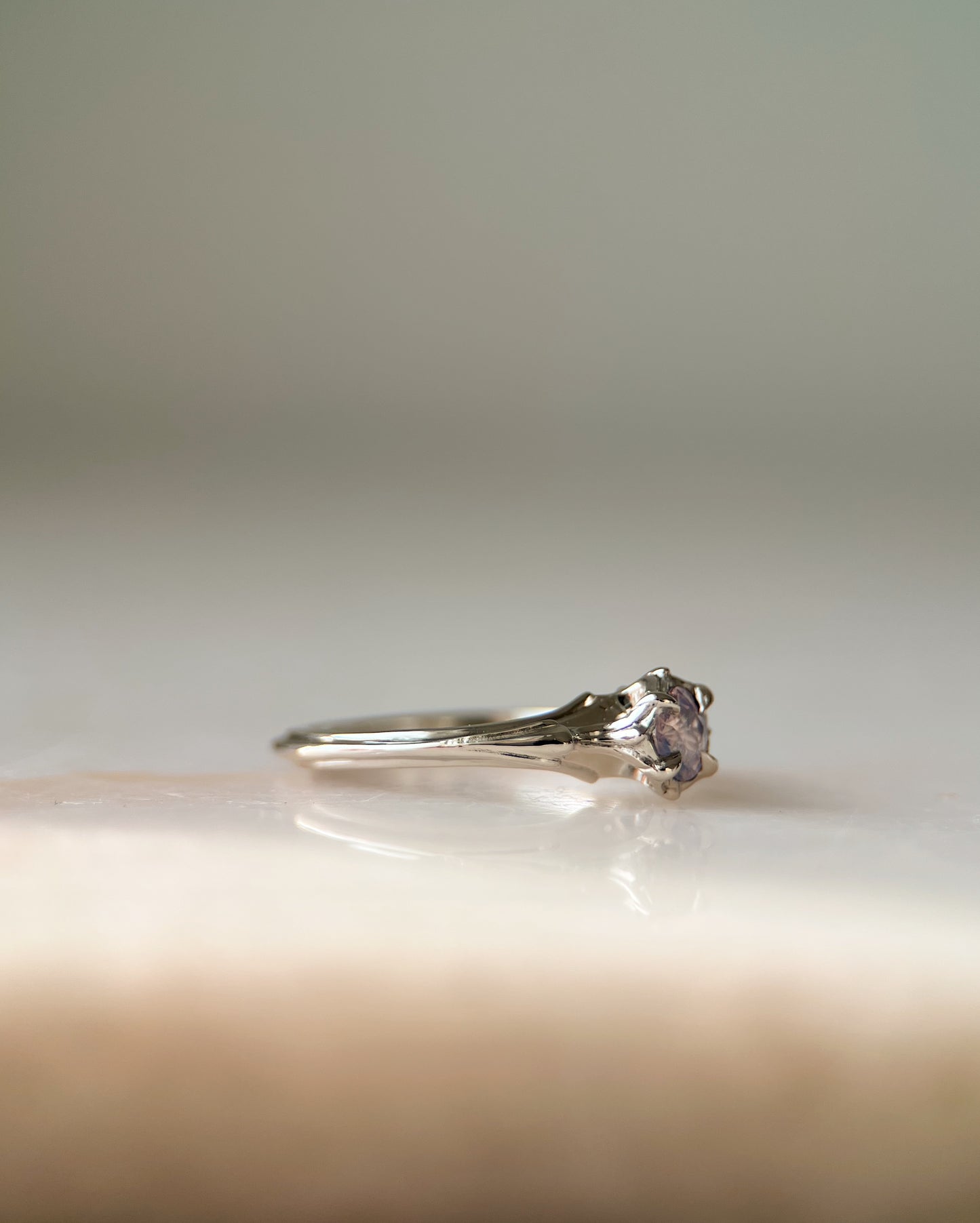 Rose Water // One Of A Kind // 14kw // 0.48ct Sapphire