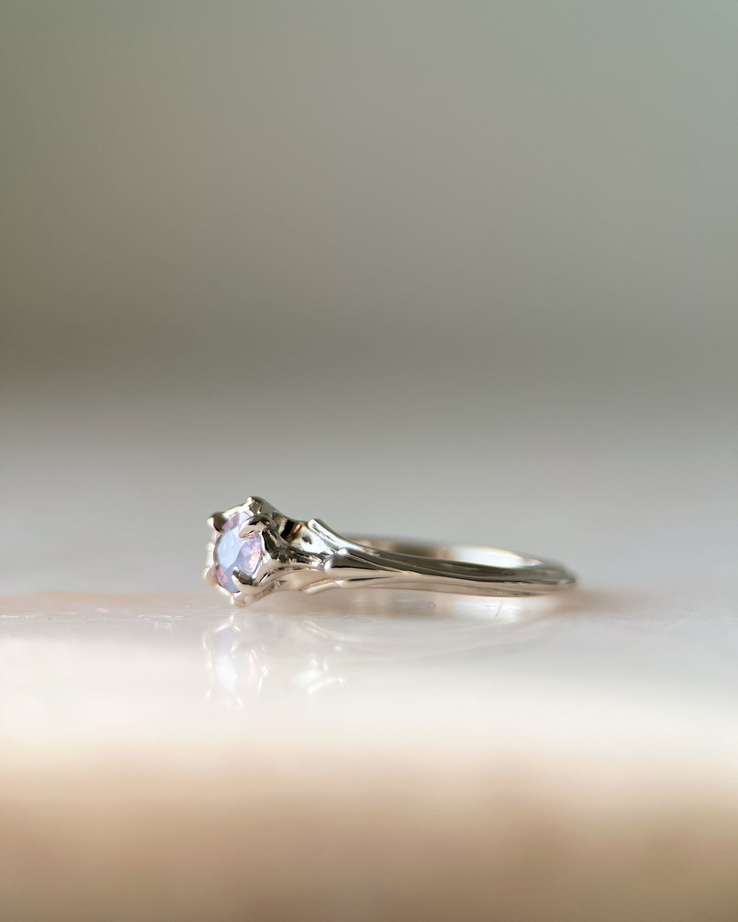 Rose Water // One Of A Kind // 14kw // 0.48ct Sapphire