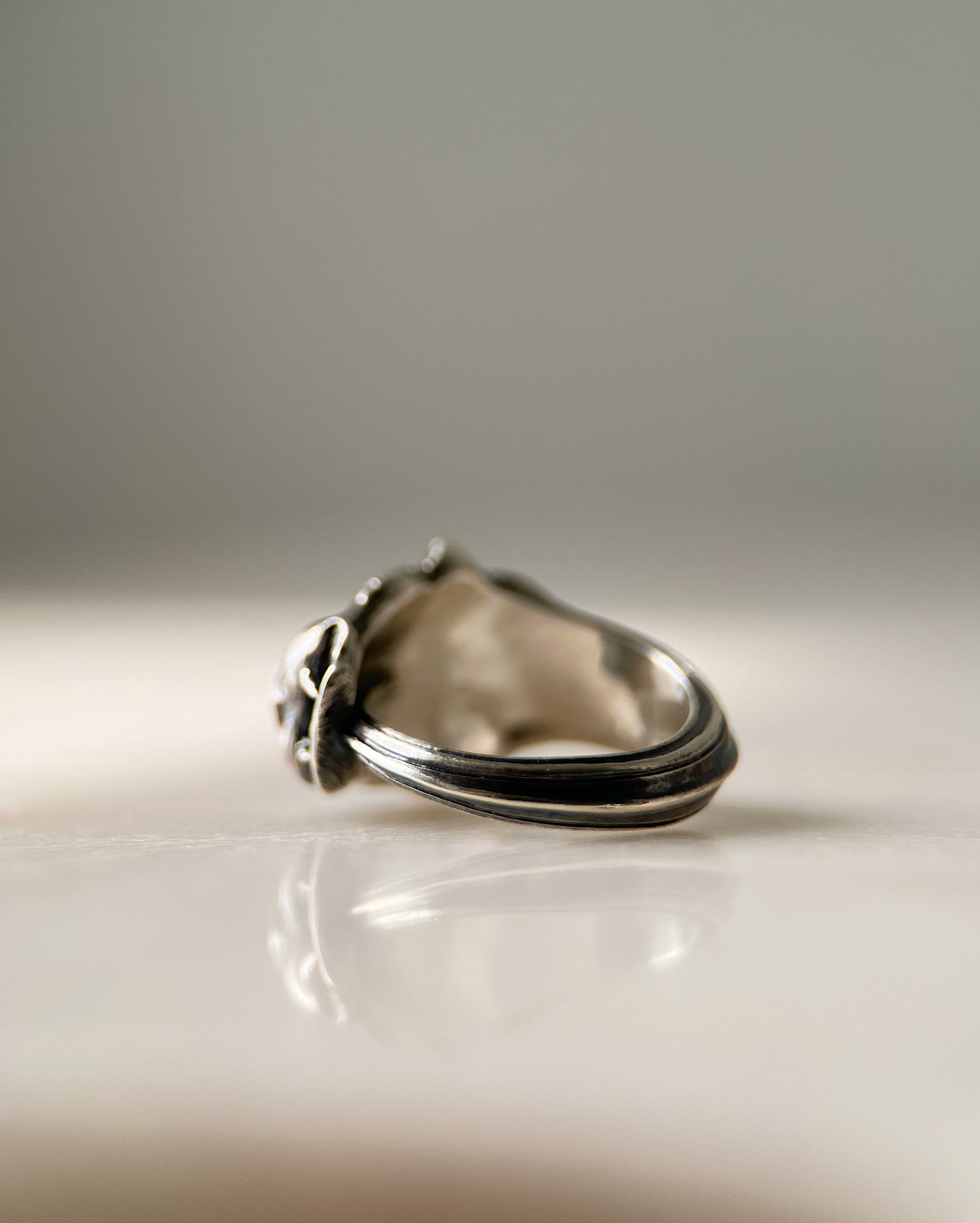Gargoyle I // Silver and Diamond One of a Kind // Size 6.5