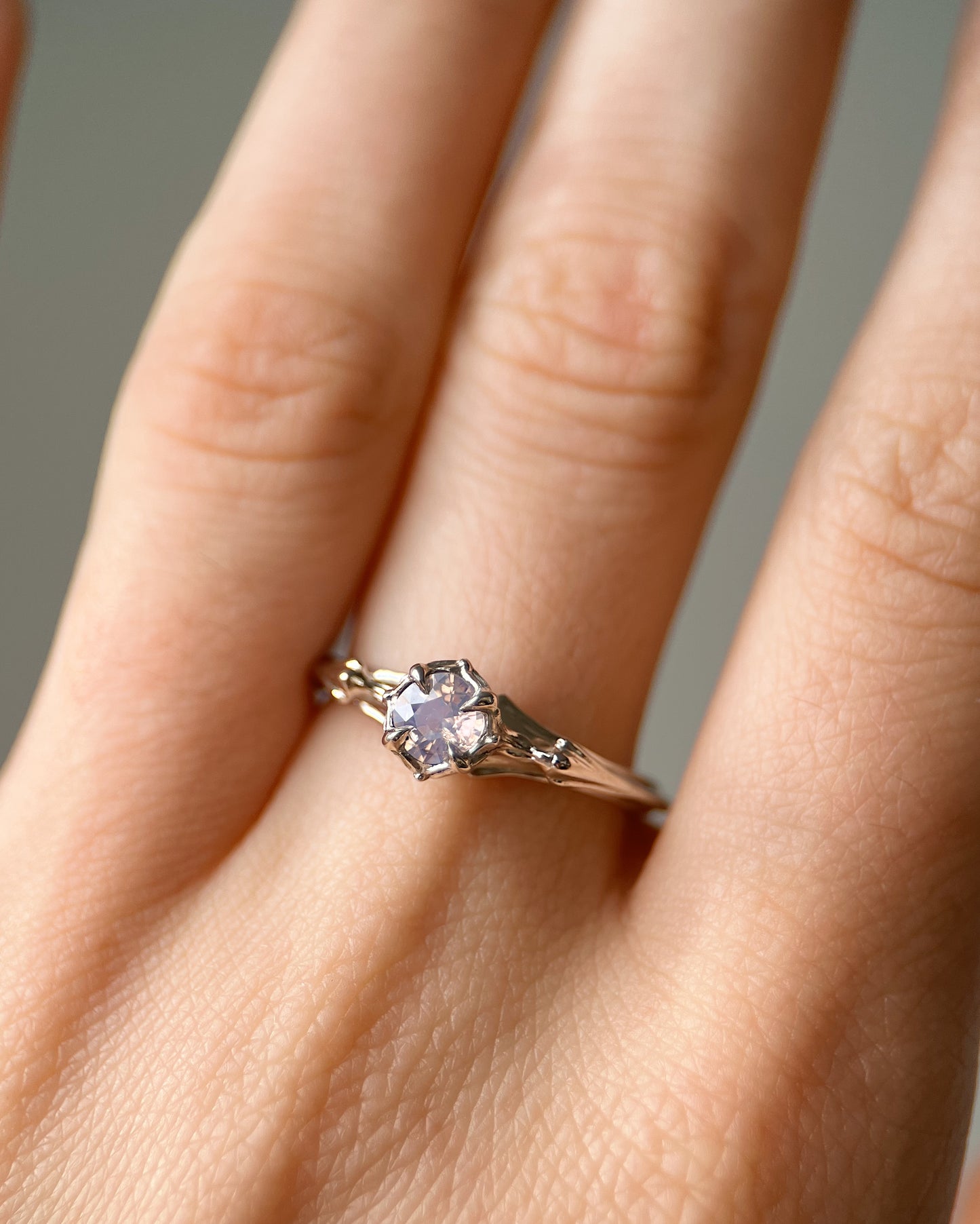 Rose Water // One Of A Kind // 14kw // 0.48ct Sapphire