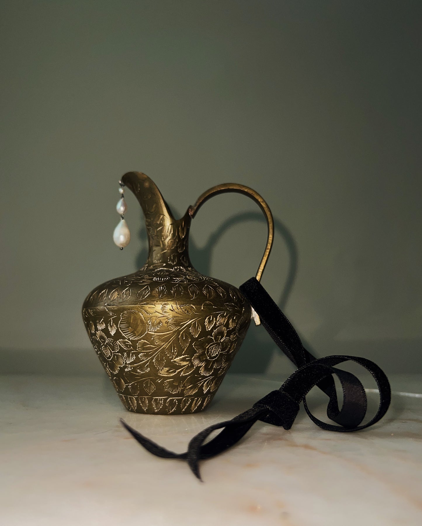 Empty Pitcher V // Brass // House Ornament