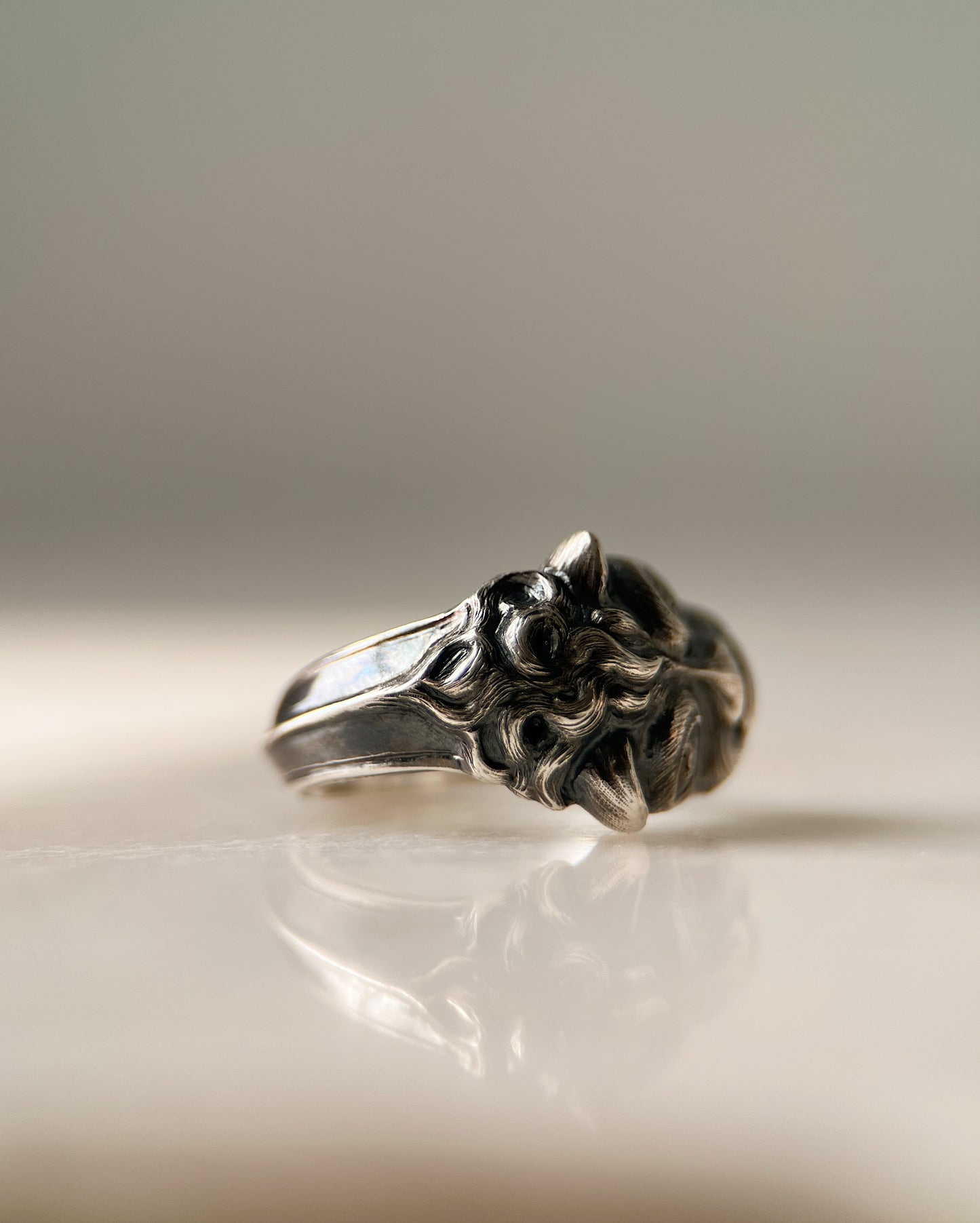 Gargoyle I // Silver and Diamond One of a Kind // Size 6.5