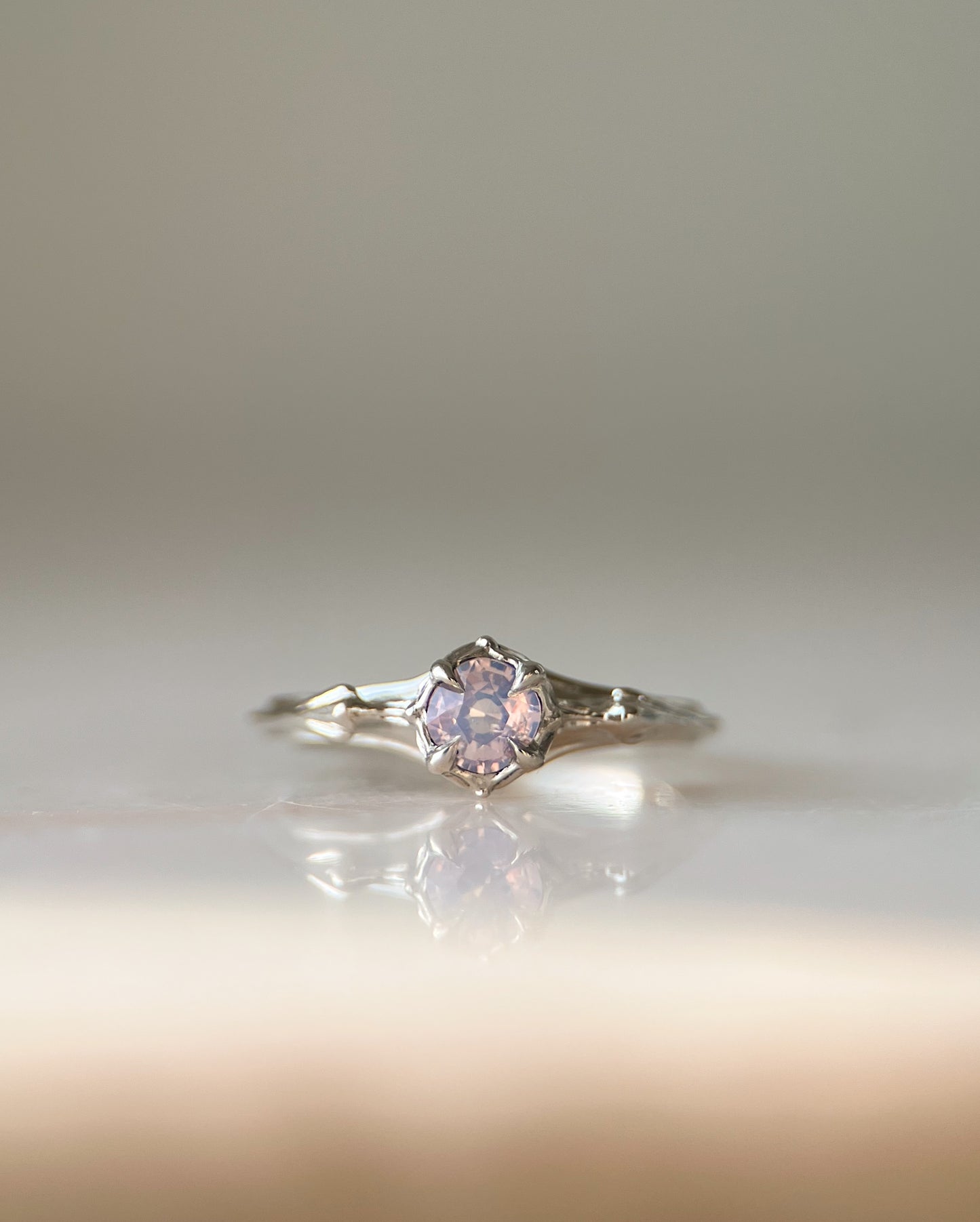 Rose Water // One Of A Kind // 14kw // 0.48ct Sapphire