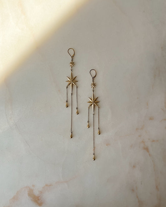 The Stars Aligned // XL Earrings // 14k gold
