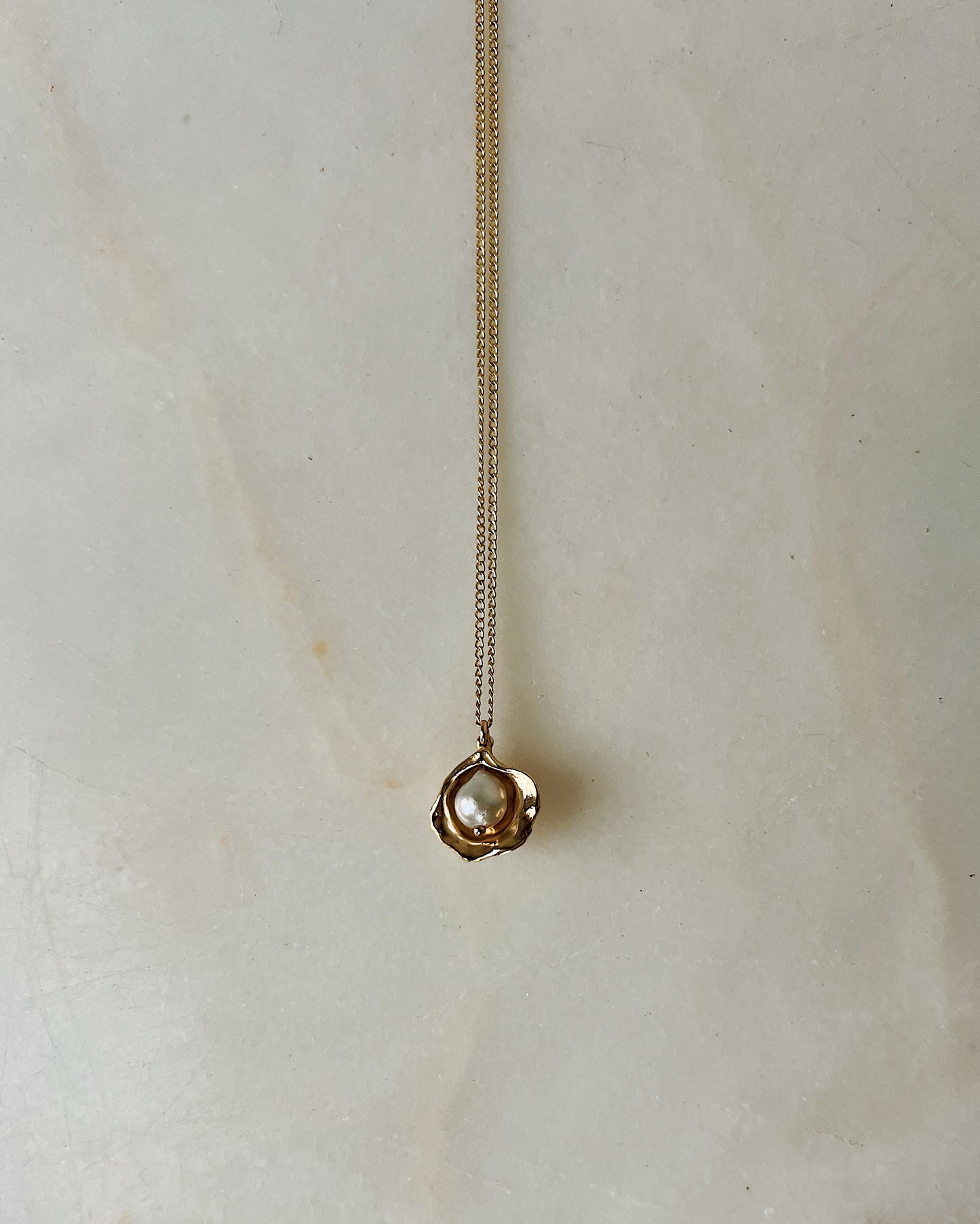 Divers II // 14k Gold // Small Freshwater Pearl // Necklace
