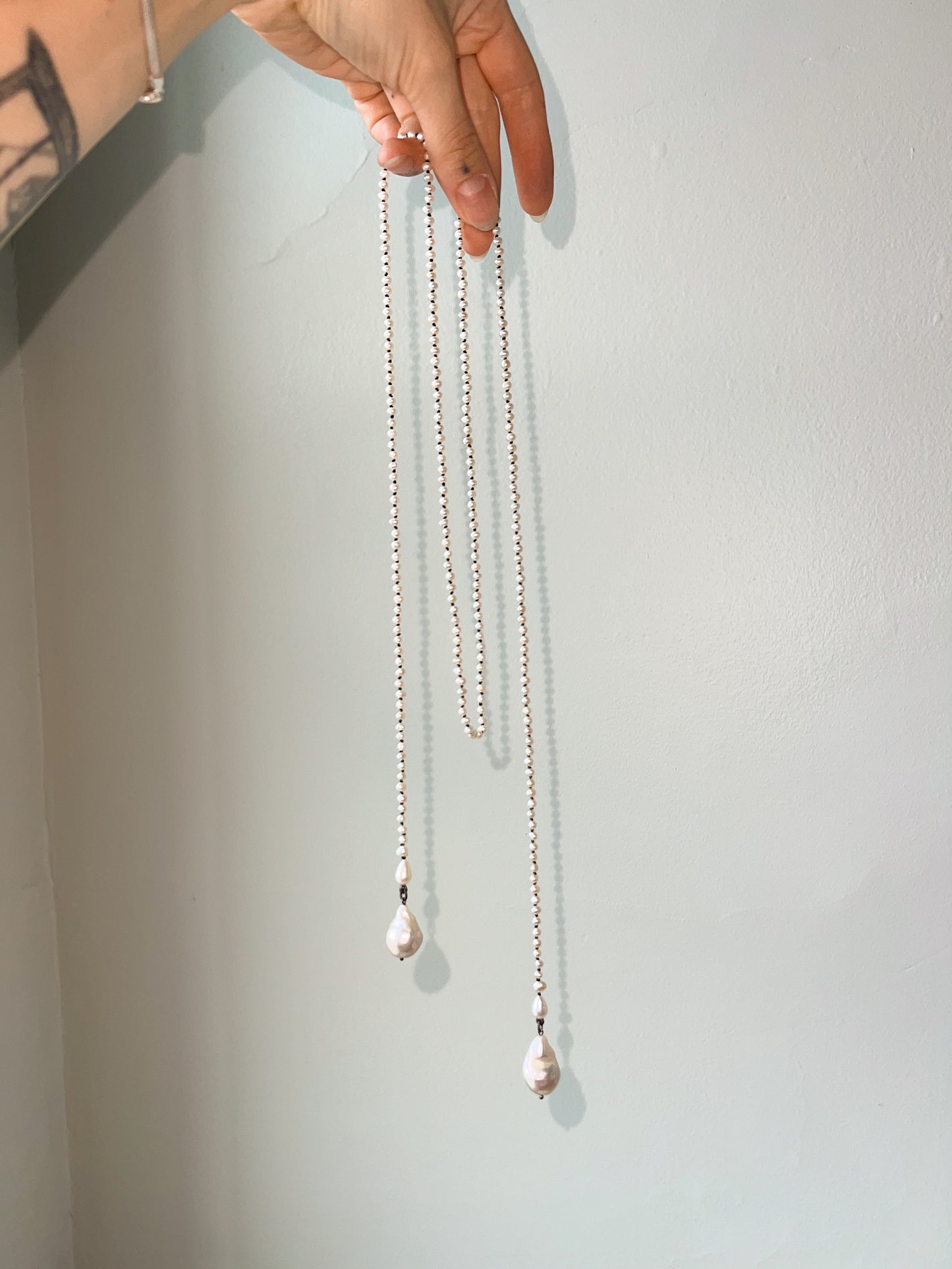 Lasso! // Fresh Water Baroque Pearl One Of A Kind // Necklace