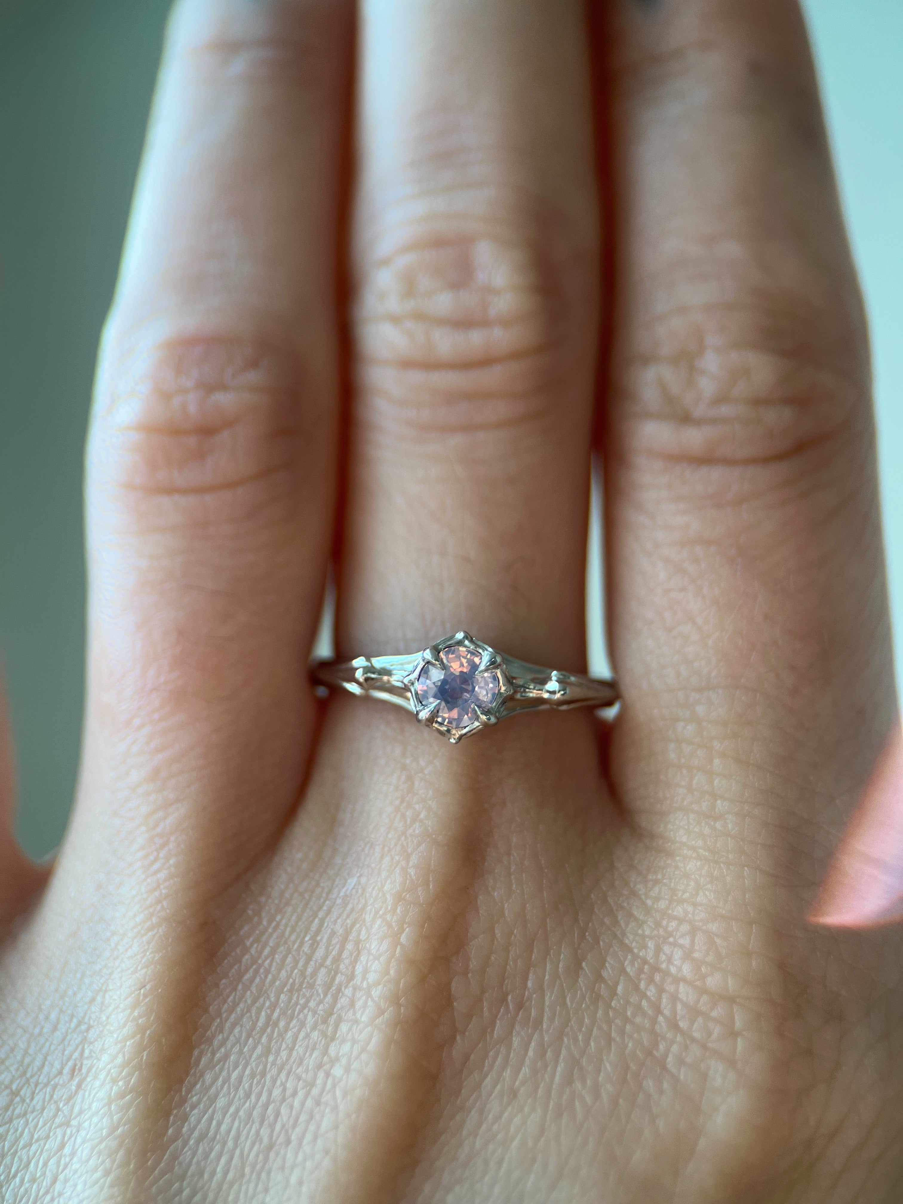 Rose Water // 14kw + 0.48ct Sapphire