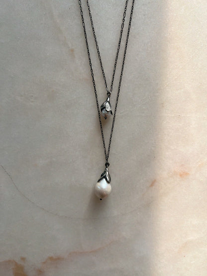 Daphne II // Double Strand Baroque Pearl // Necklace