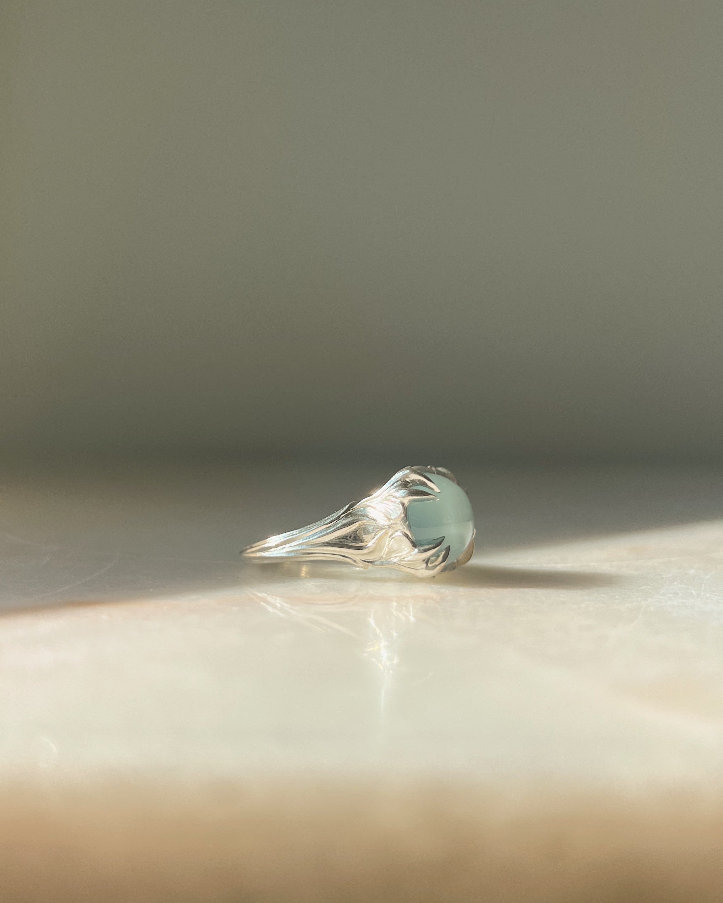 Of the Earth // Silver + Milky Aquamarine
