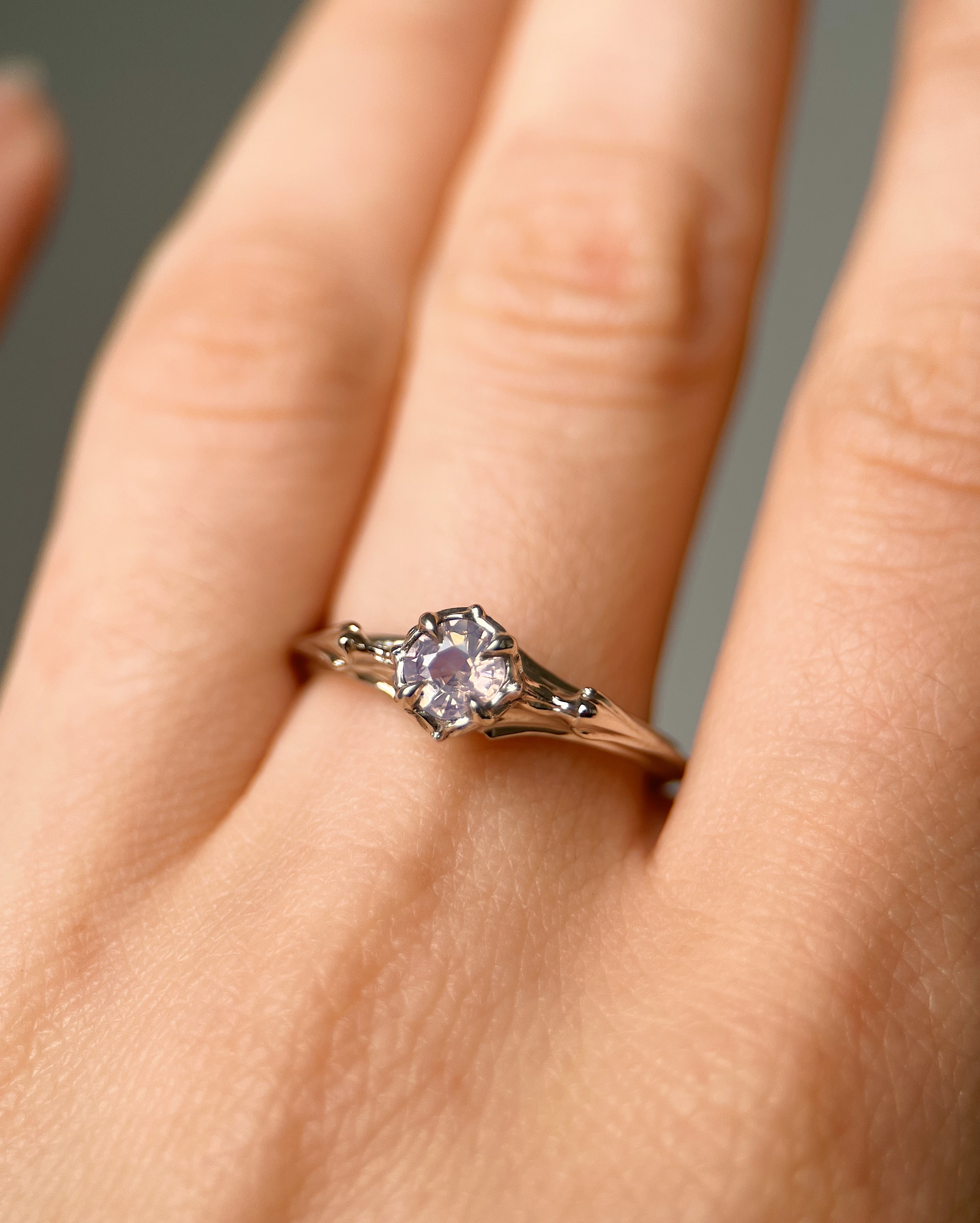 Rose Water // 14kw + 0.48ct Sapphire