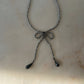 Ribbon Bows III // Hematite One Of A Kind // Necklace