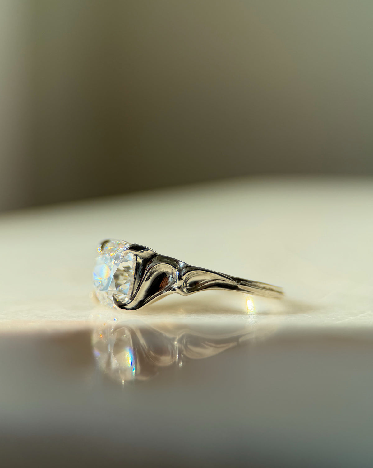 Rising Tide // 14kw + 4.08ct Diamond // 6.75