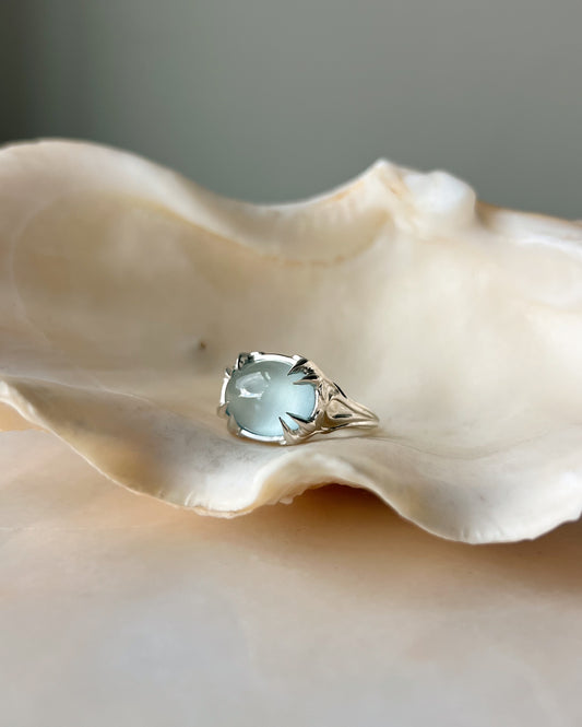 Of the Earth // Milky Aquamarine One of a Kind // Size 6.5