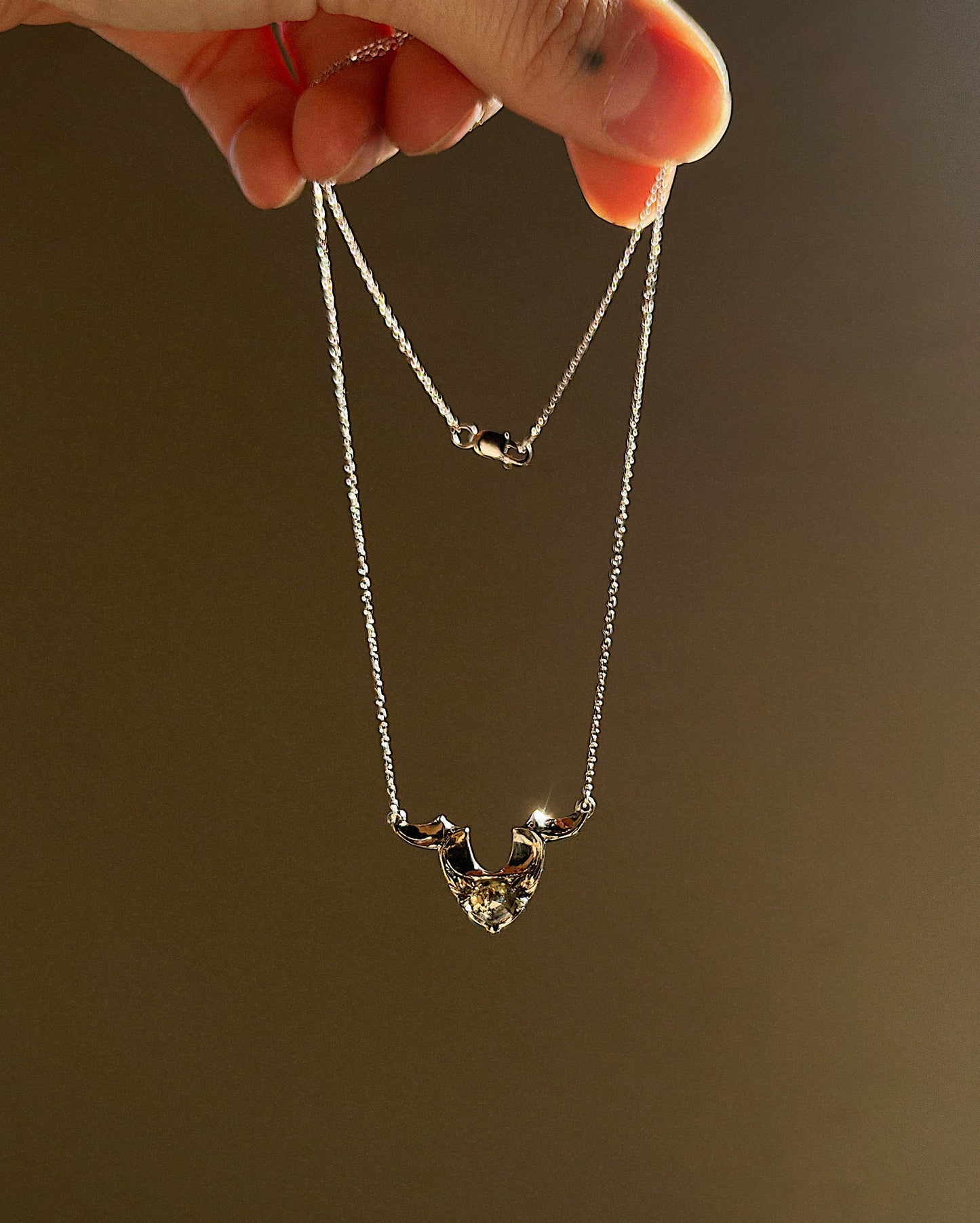 The Vault II // 14k White Gold + Diamond // Necklace