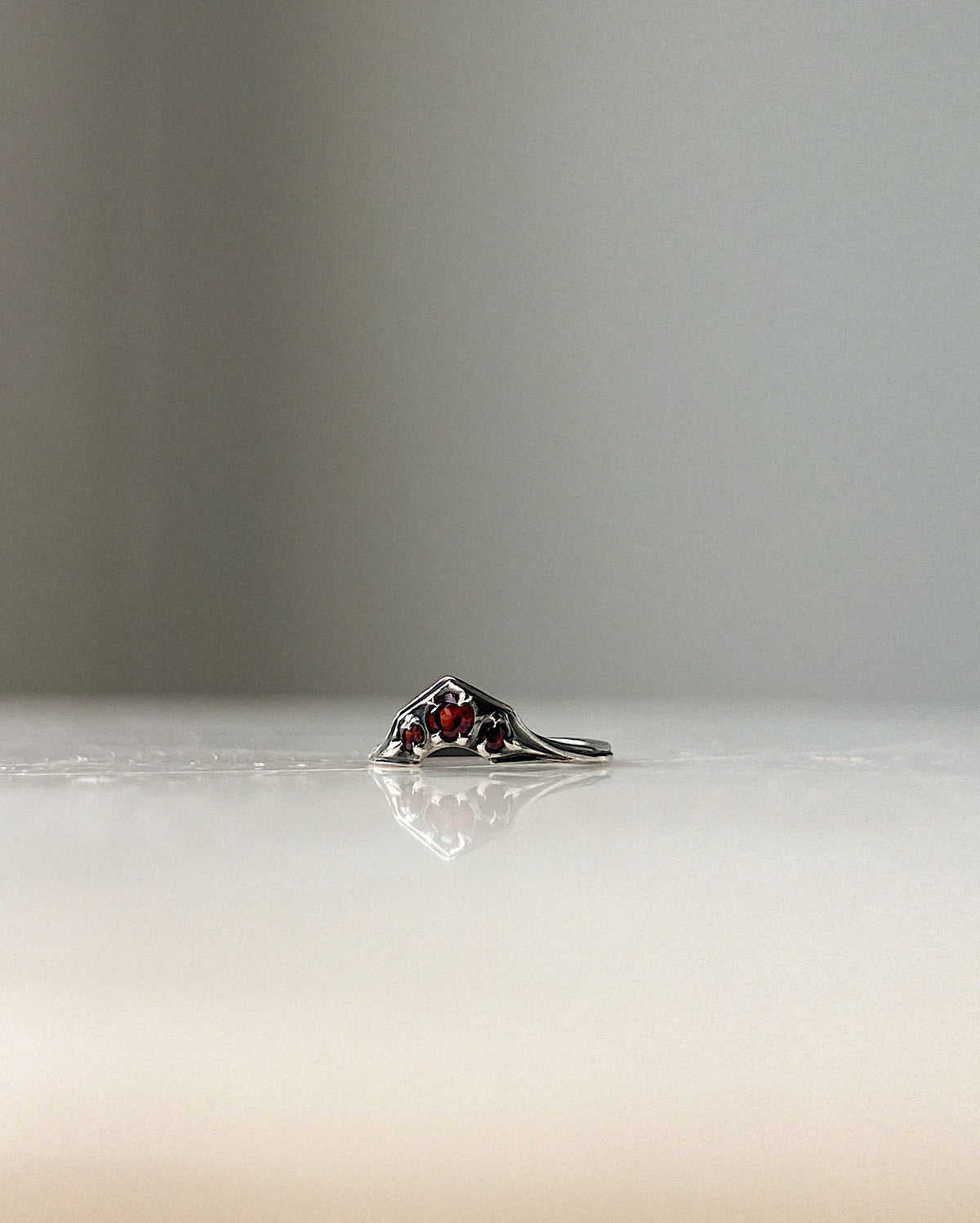 The Graces II // Garnet Nesting Ring // 6.5