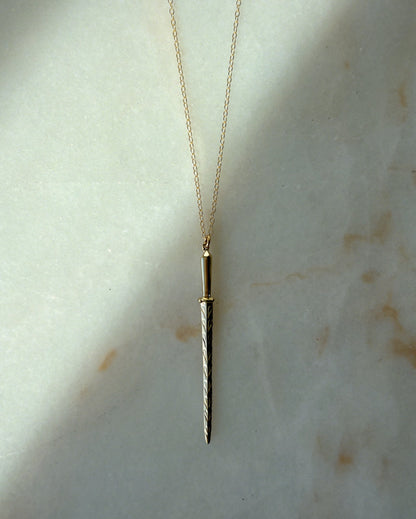 The Ceremony // Single Dagger Necklace // 14k Gold (RTS)