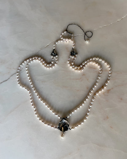 Divers //  Fresh Water Baroque Pearl One Of A Kind // Necklace