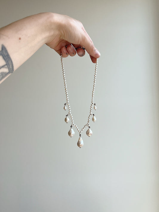 Rain // Fresh Water Baroque Pearl One Of A Kind // Necklace