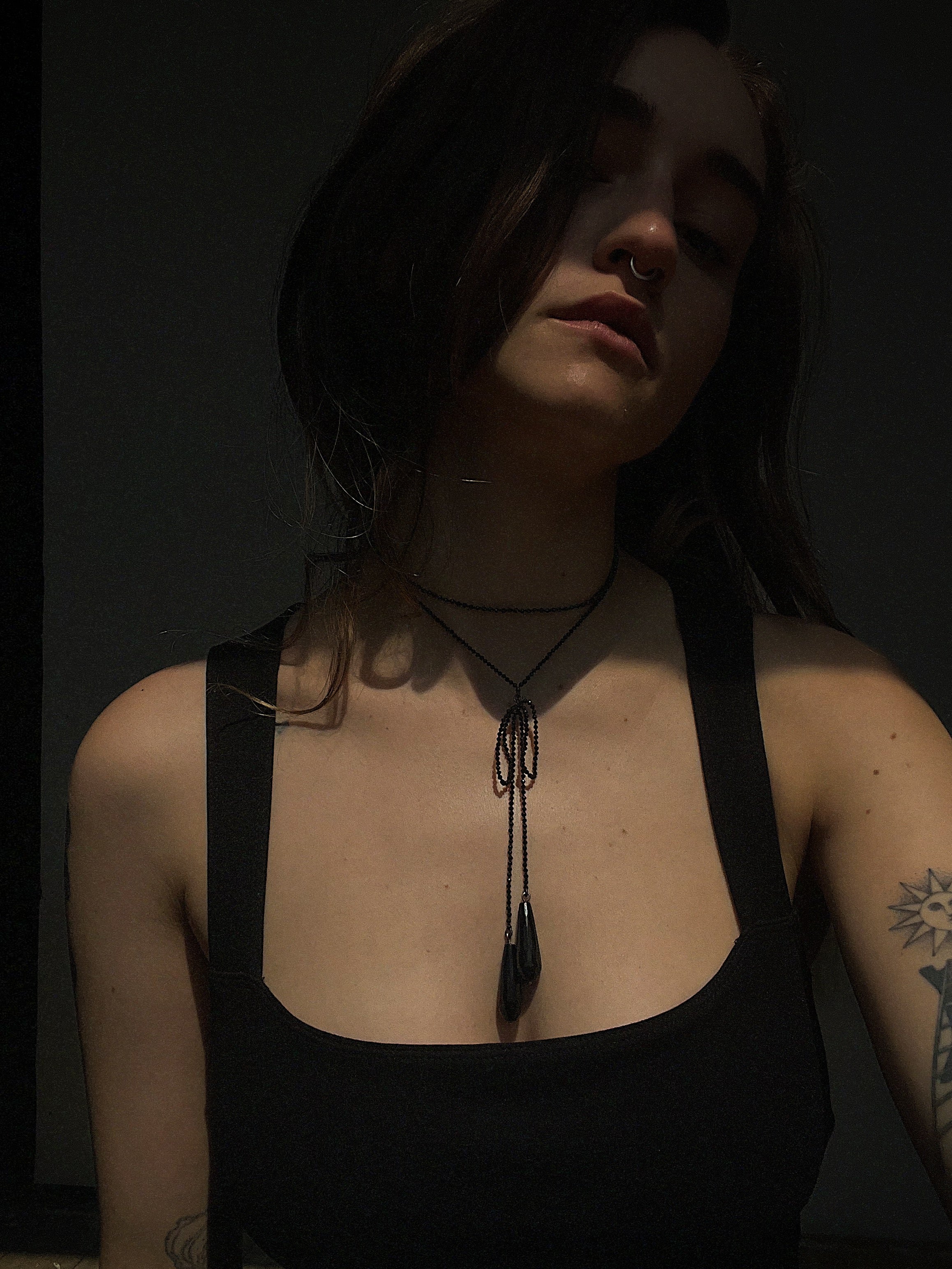 Années Folles IV // Tourmaline + Spinel + Onyx Necklace