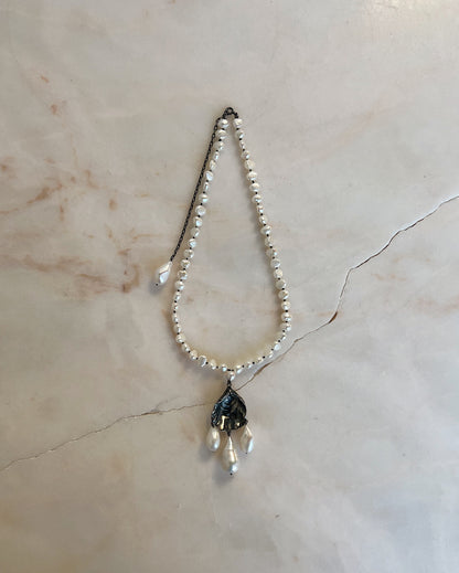 Divers II //  Fresh Water Baroque Pearl One Of A Kind // Necklace