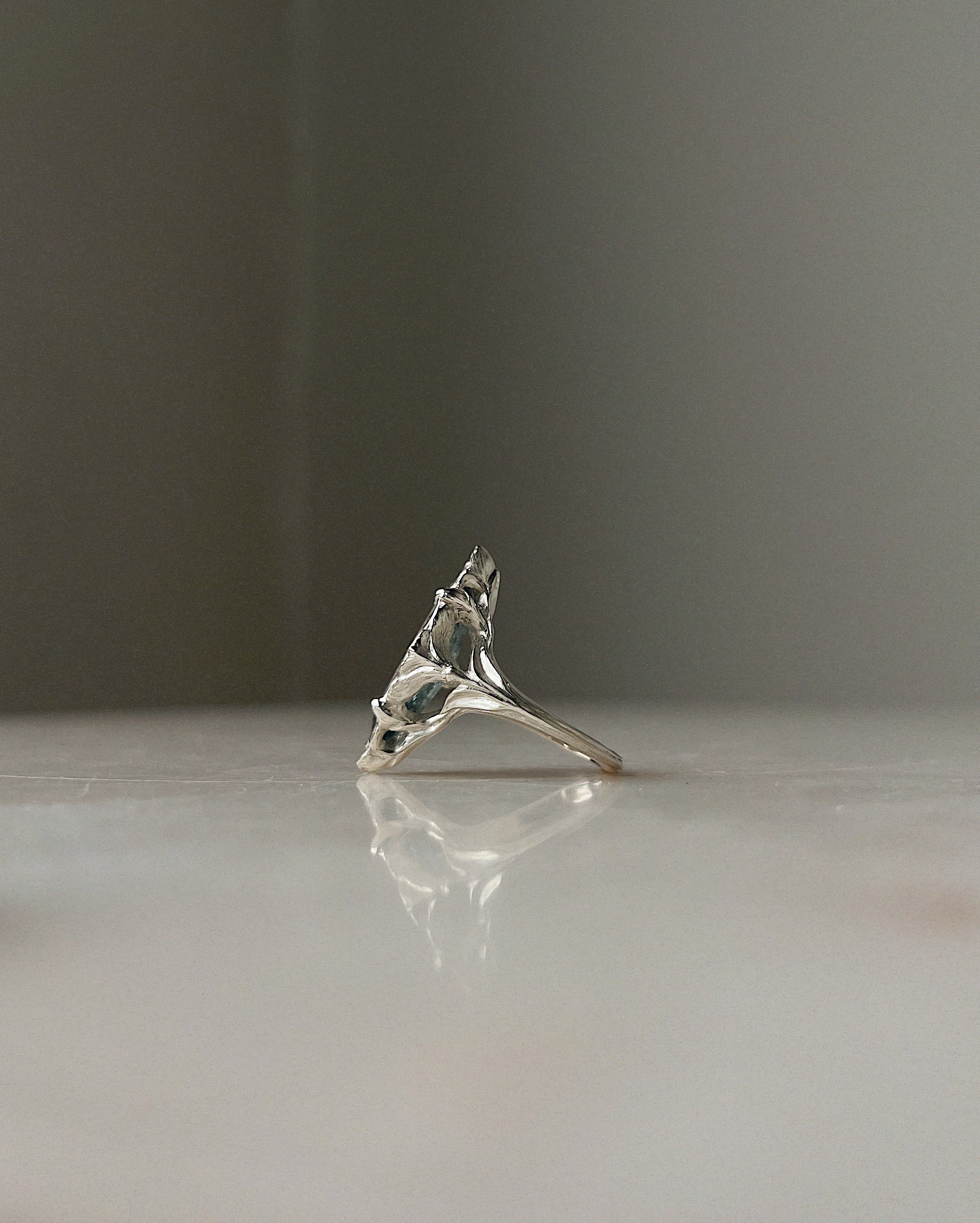 Daphne // Silver + Aquamarine Sunstone