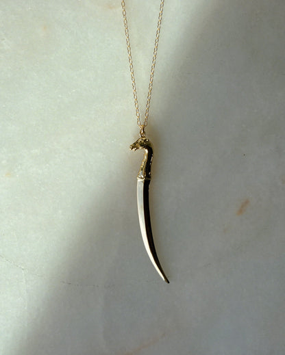 The Ceremony // Single Dagger Necklace // 14k Gold (RTS)