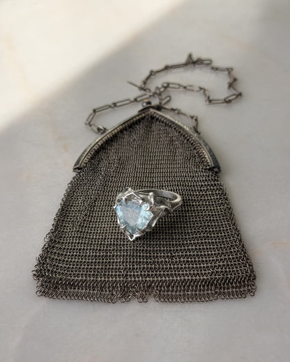 Deep Water // Aquamarine Sunstone One of a Kind // Size 7.5