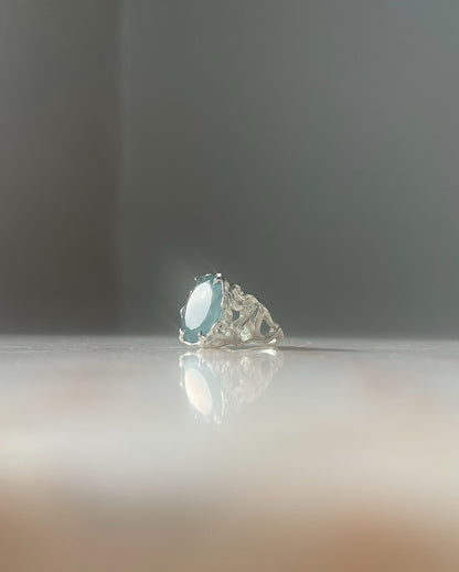 Oversized Pyre II // Moss Aquamarine One of a Kind // Size 6