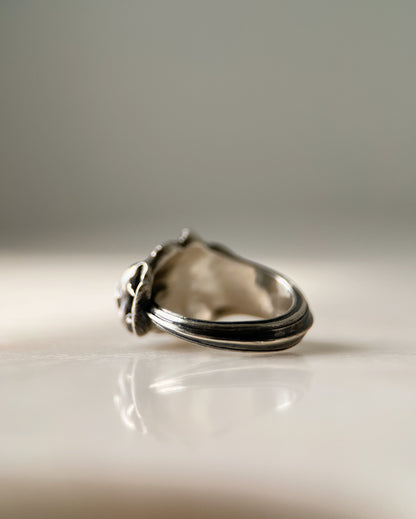 Gargoyle I // Silver and Diamond One of a Kind // Size 6.5