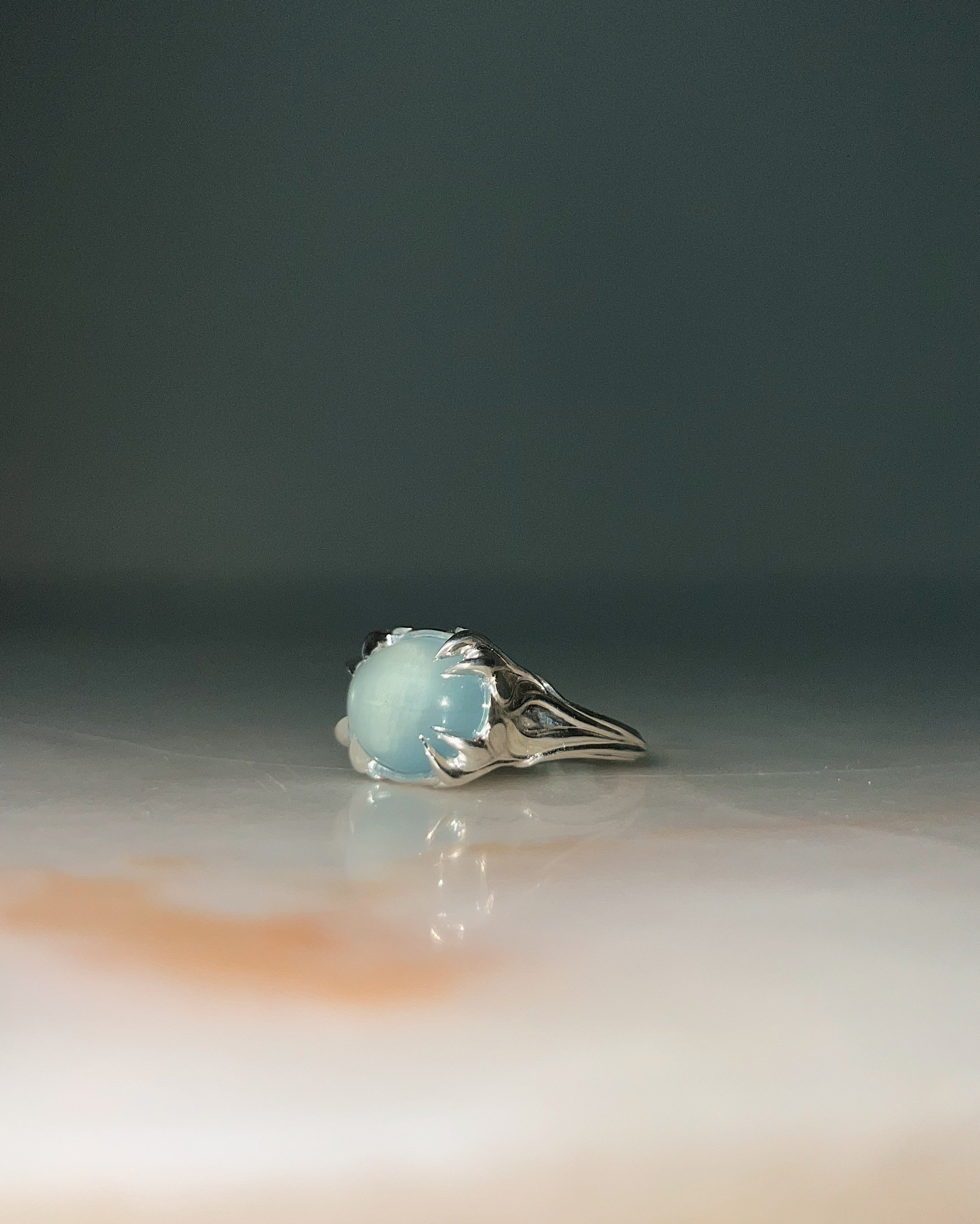 Of the Earth // Silver + Milky Aquamarine