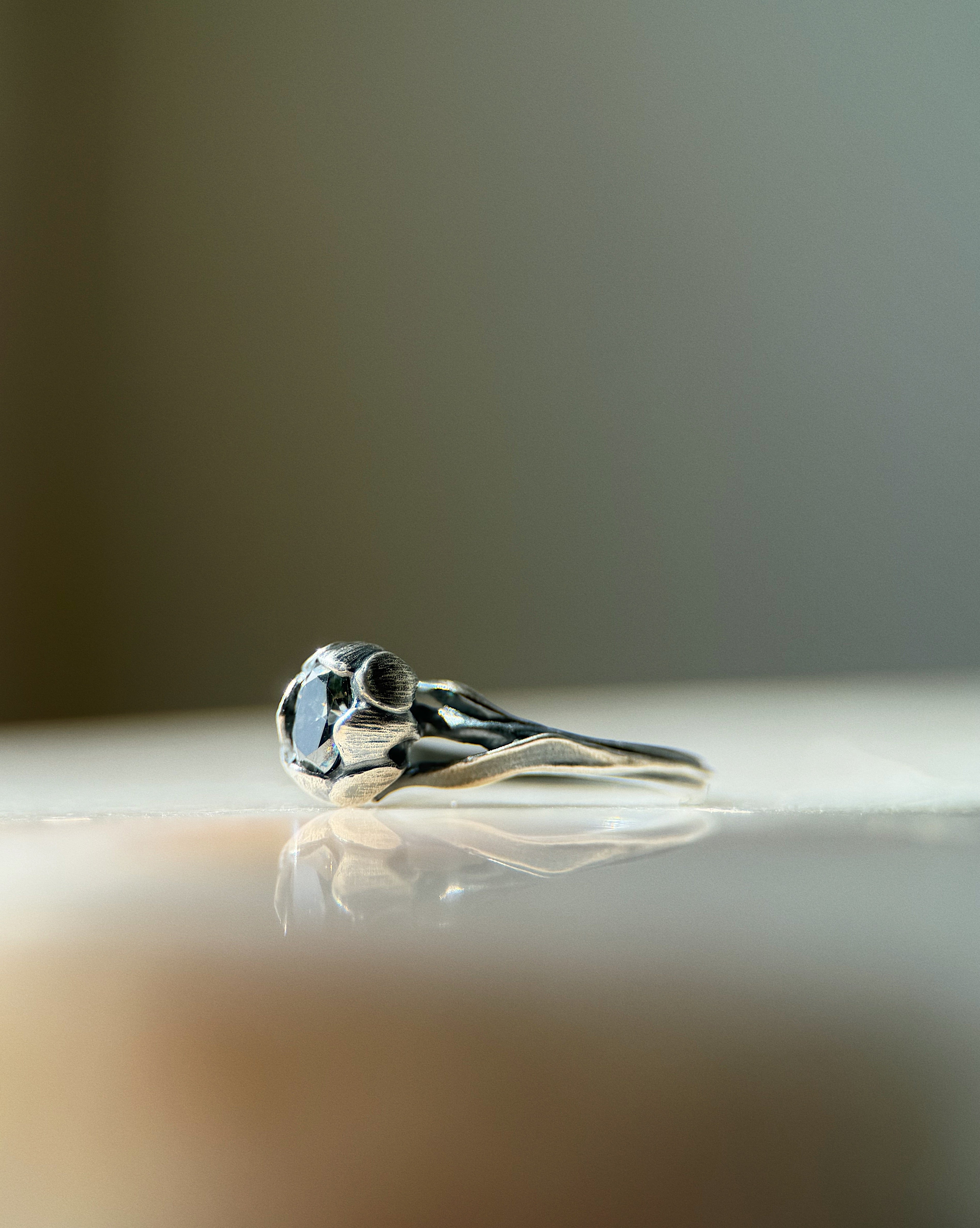 Natasha Pt I // Grey Moissanite // 5.25