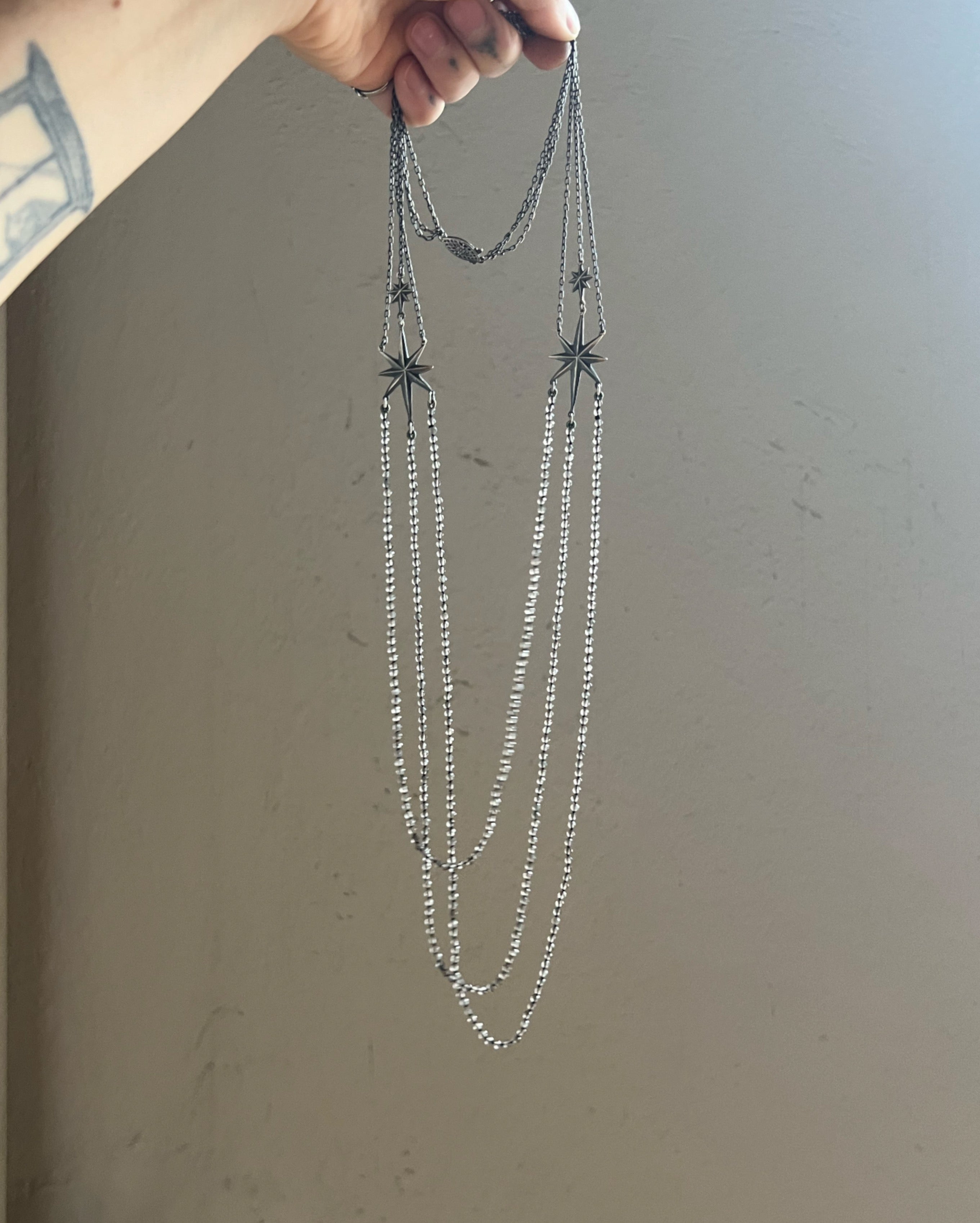 In The New Year // Grey Moonstone Necklace