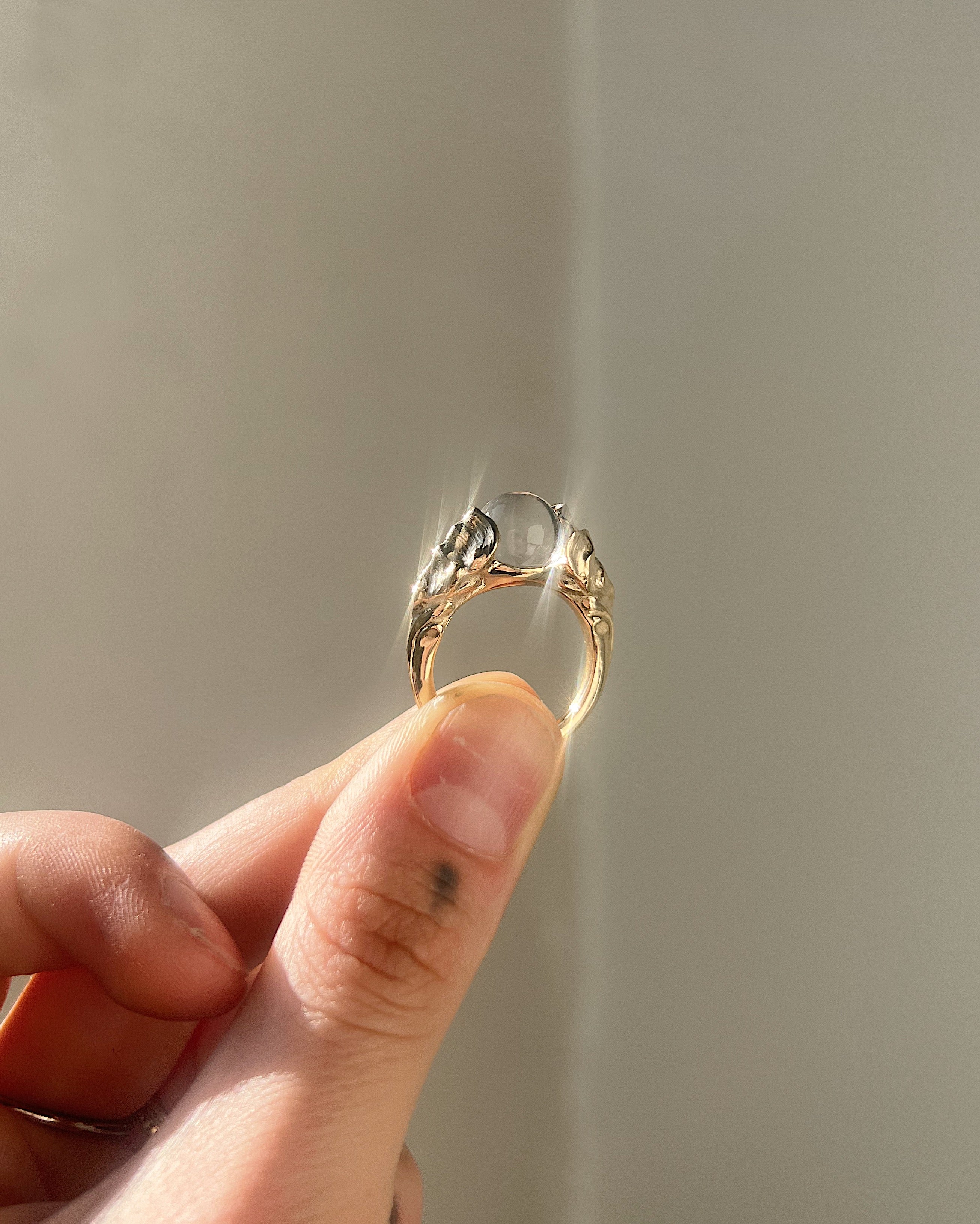 Divers // 14ky Gold + Crystal Quartz // 6