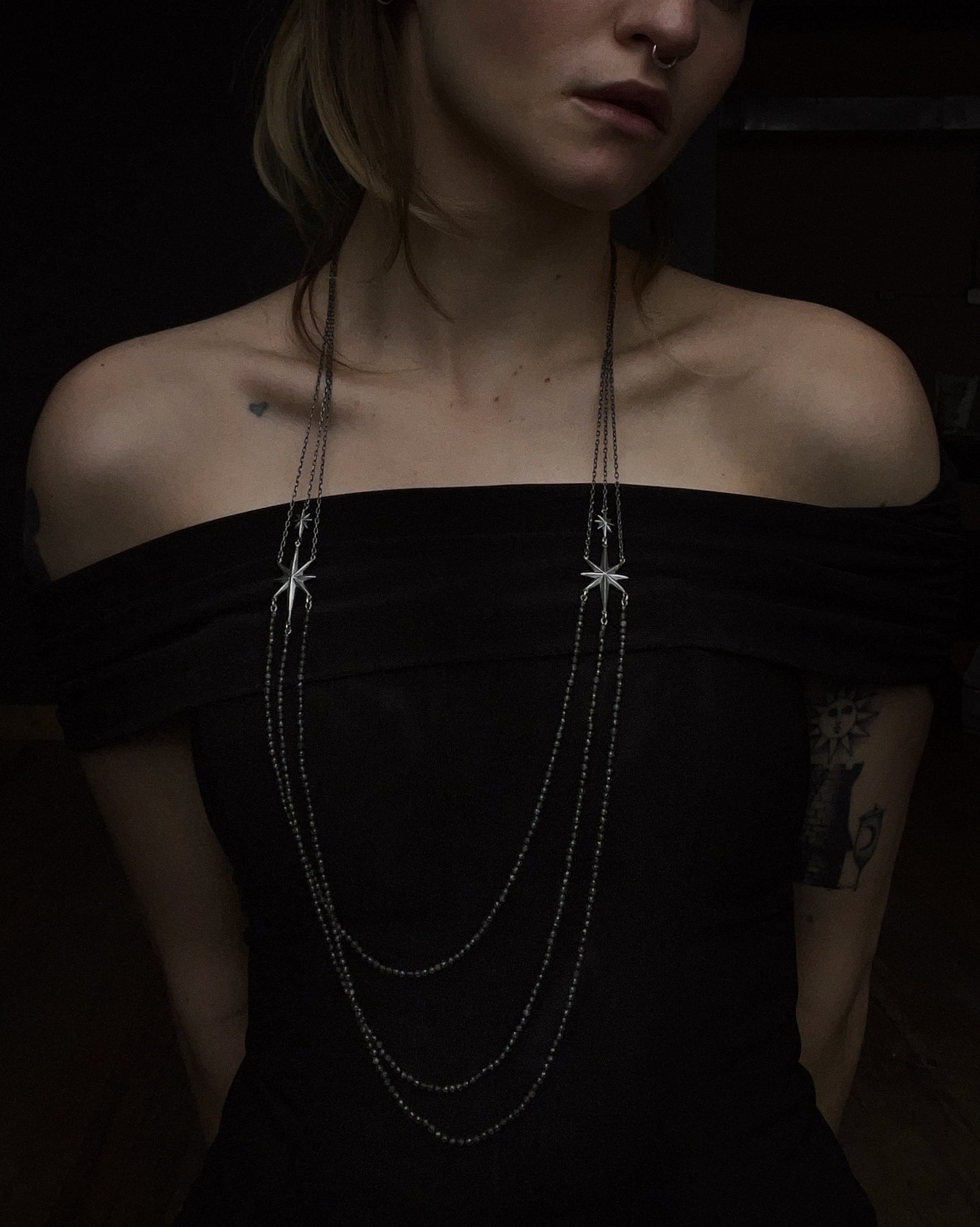 In The New Year // Grey Moonstone One Of A Kind // Necklace