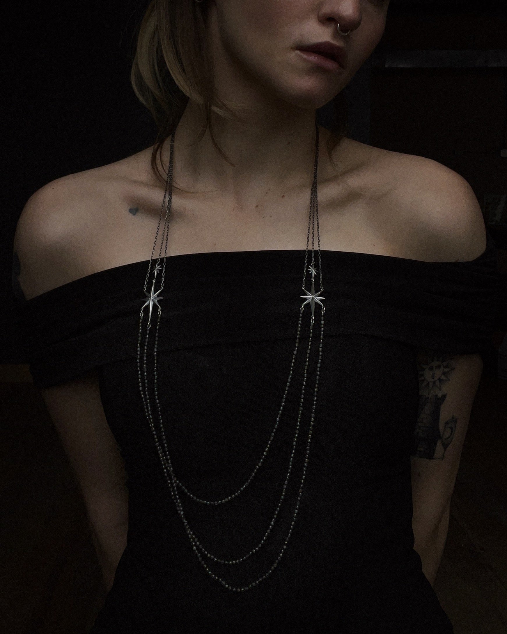 In The New Year // Grey Moonstone Necklace