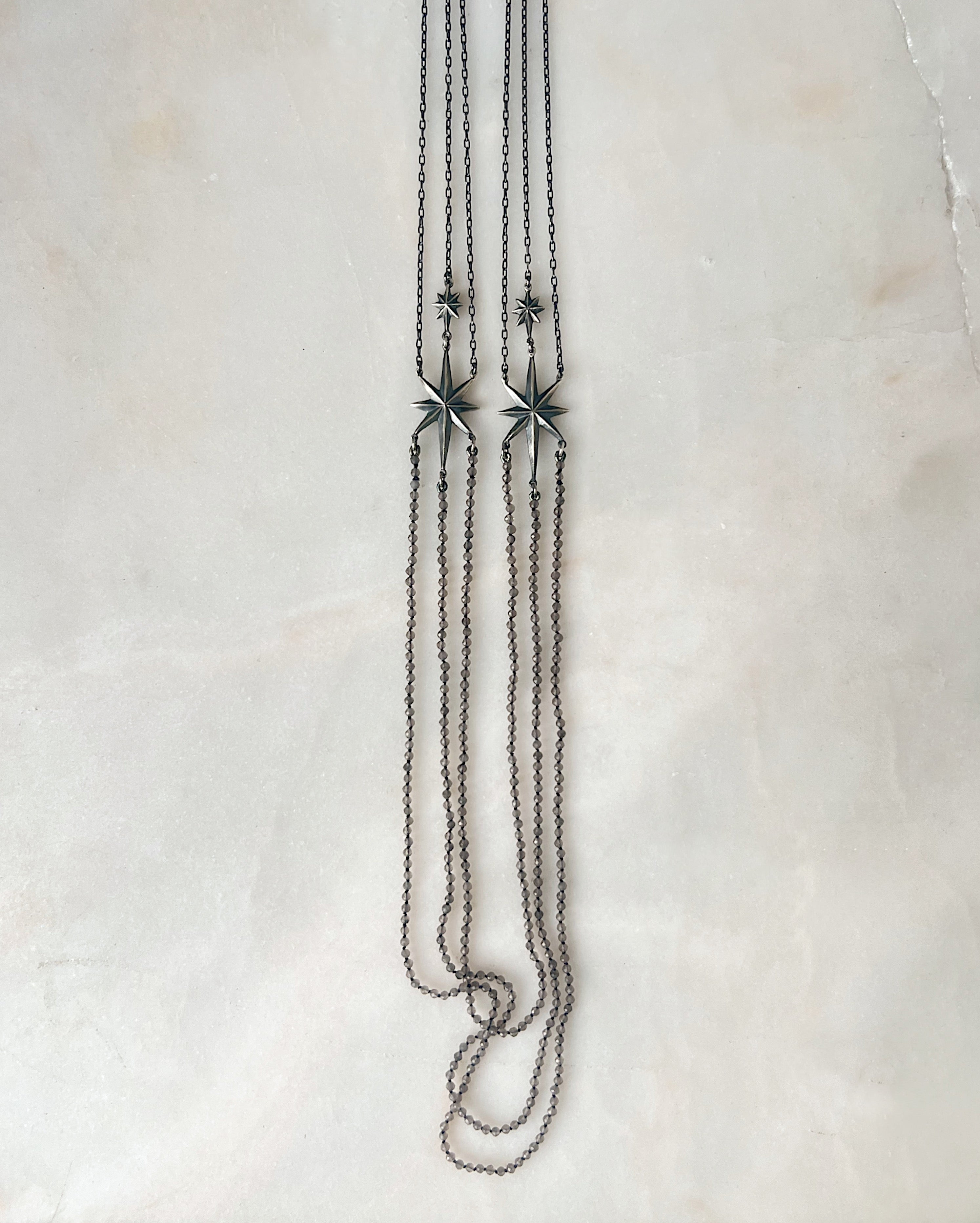 In The New Year // Grey Moonstone Necklace