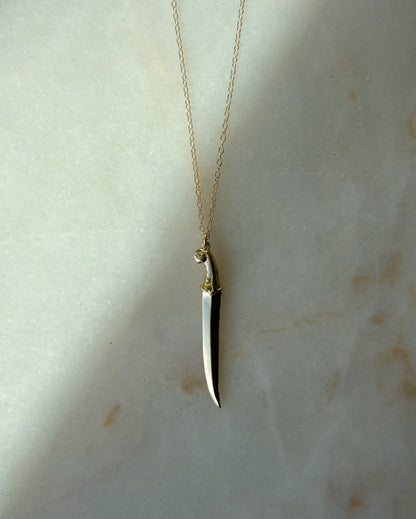 The Ceremony // Single Dagger Necklace // 14k Gold (RTS)