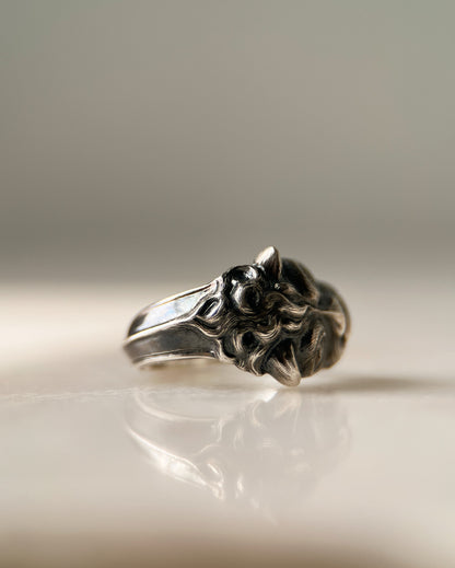 Gargoyle I // Silver and Diamond One of a Kind // Size 6.5