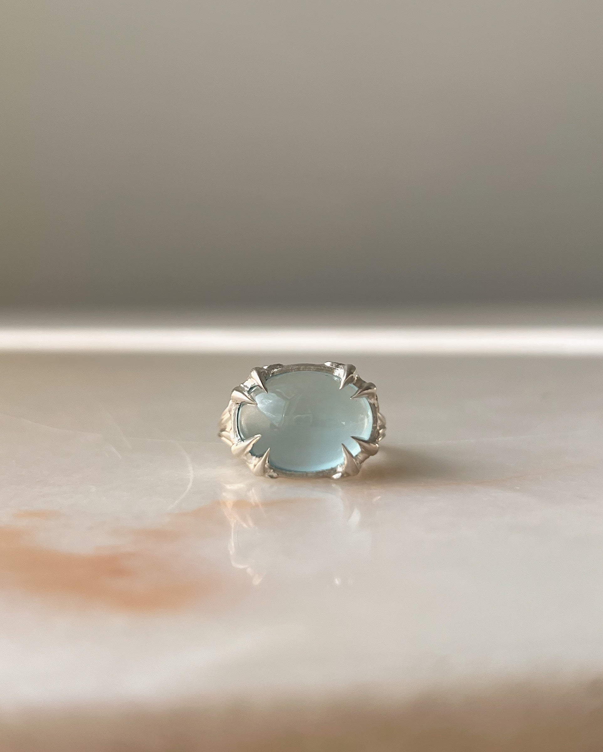 Of the Earth // Silver + Milky Aquamarine