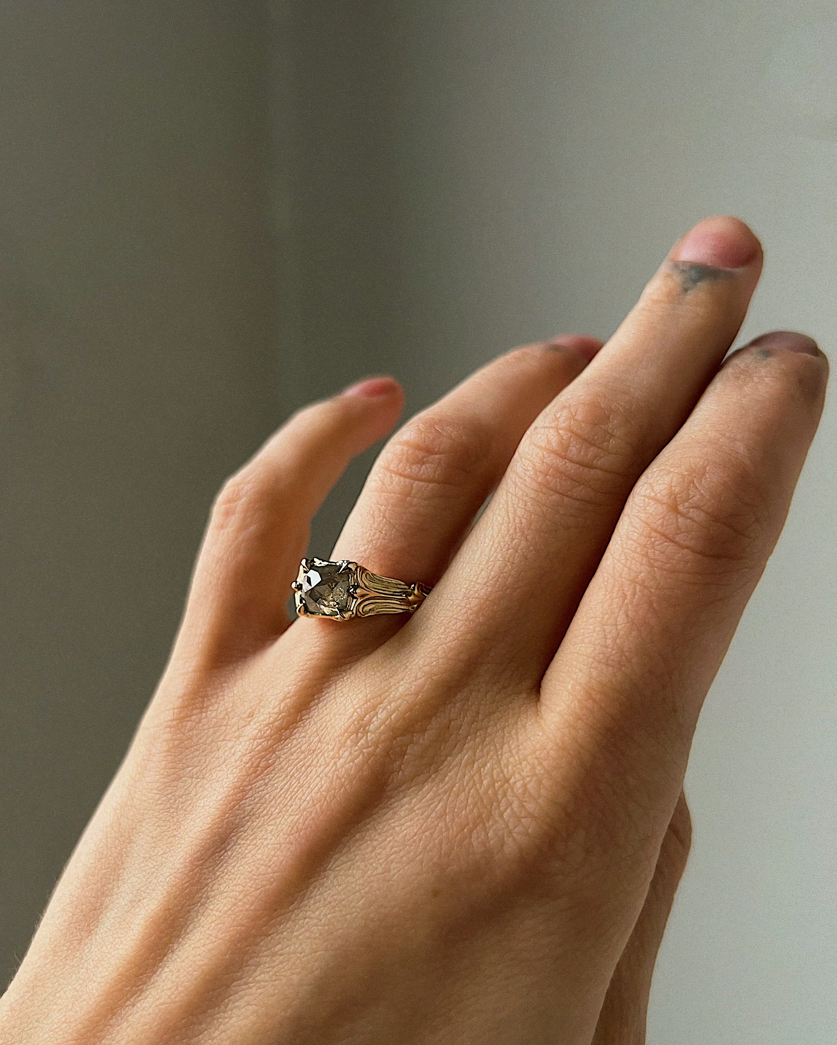 Pillars of the Heart VII // 14ky + 1.36ct Diamond