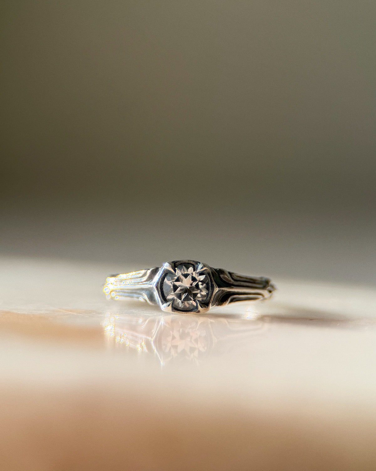 Pillars Pt II // 5mm Salt & Pepper Diamond // 6.25