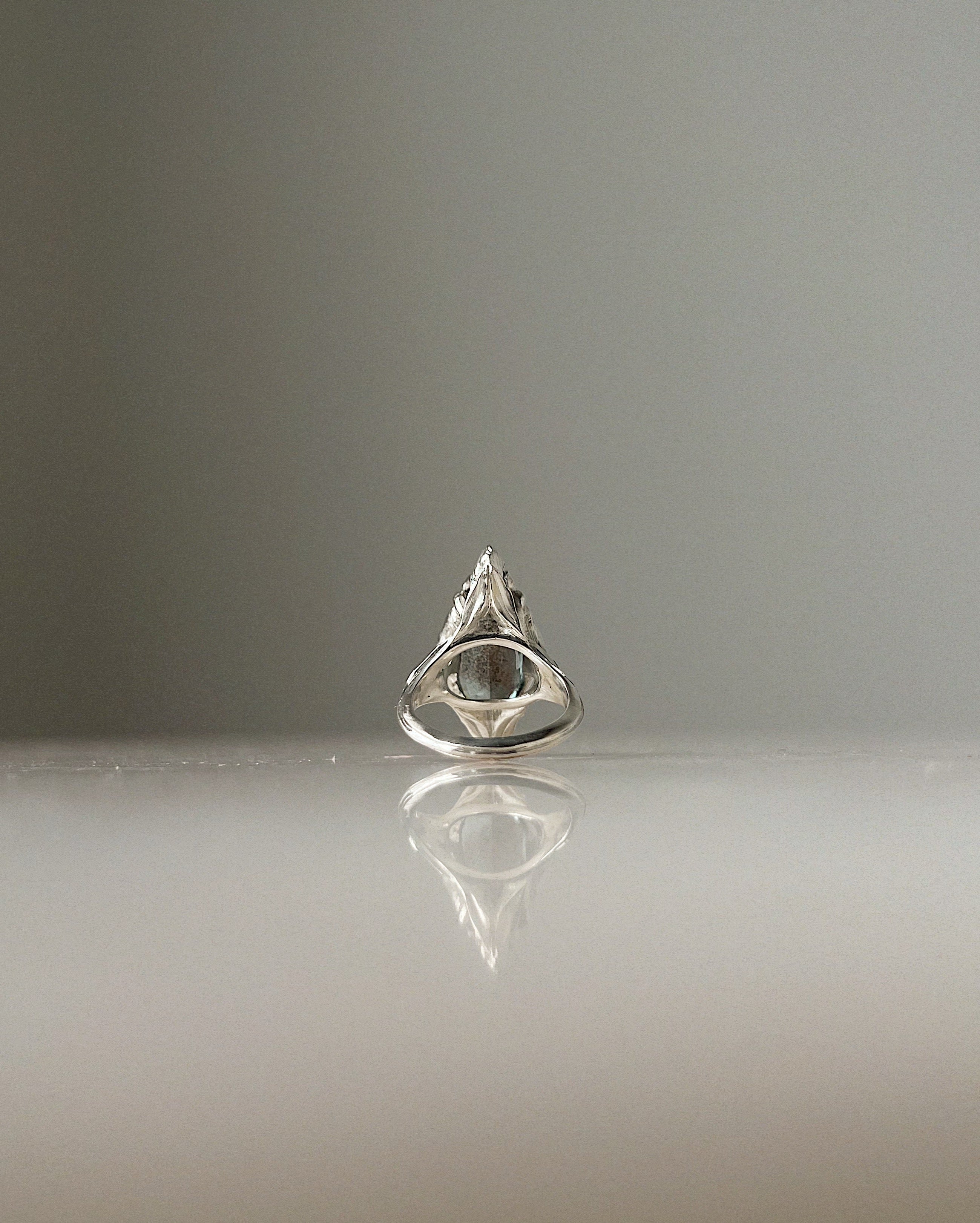 Daphne // Silver + Aquamarine Sunstone