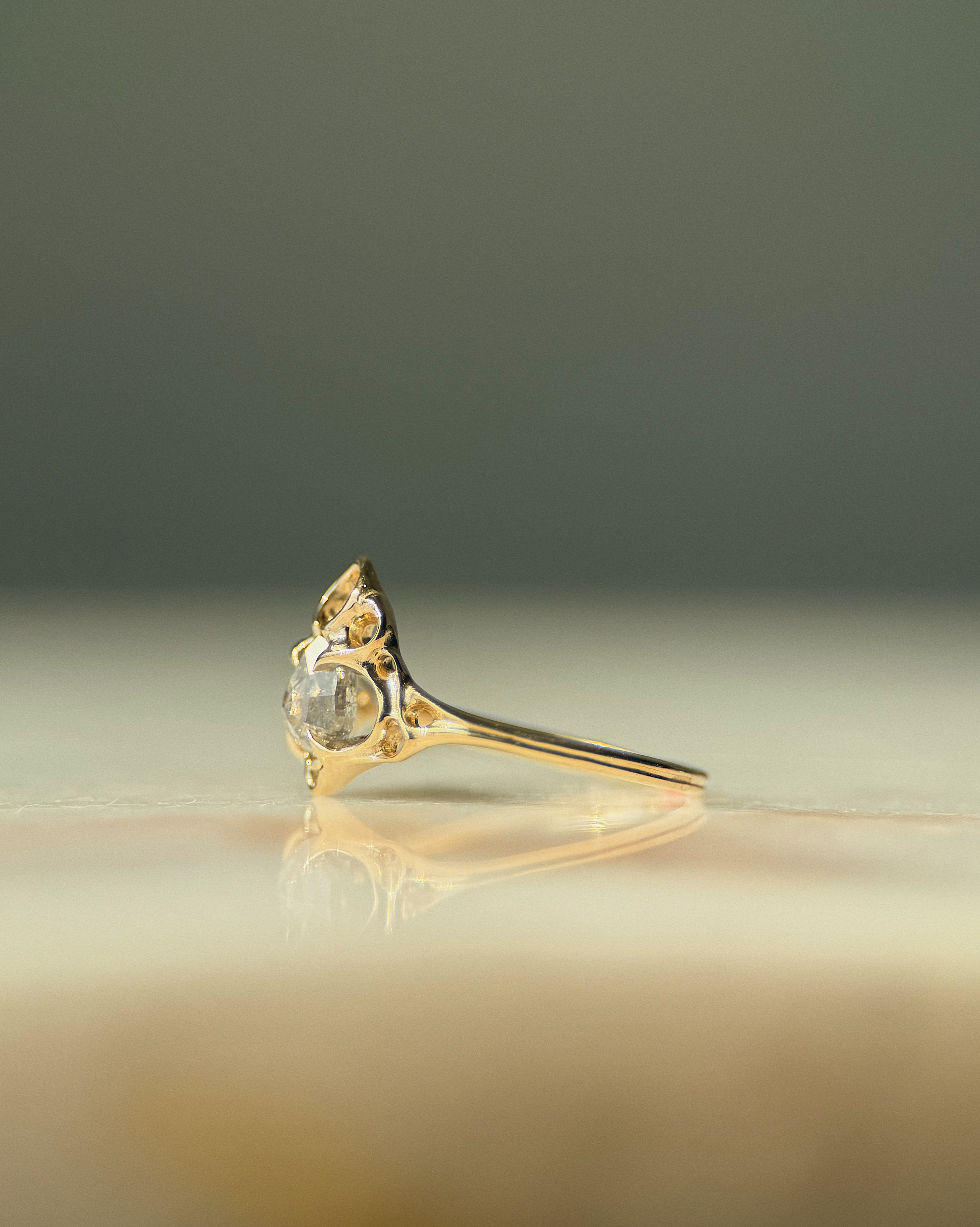 Thrones // 14ky Gold + 0.84ct Salt & Pepper Diamond // 6.75