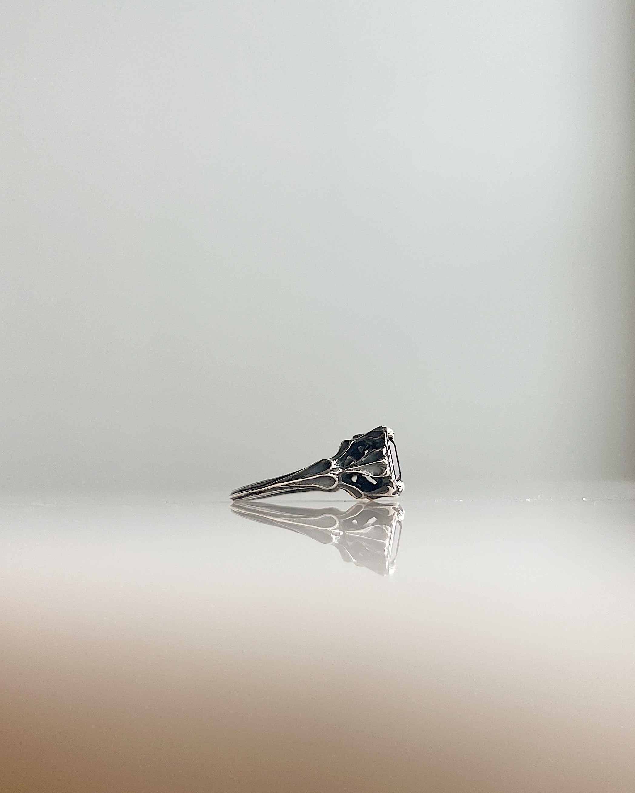 The Red Sea // Silver + Aquamarine Sunstone